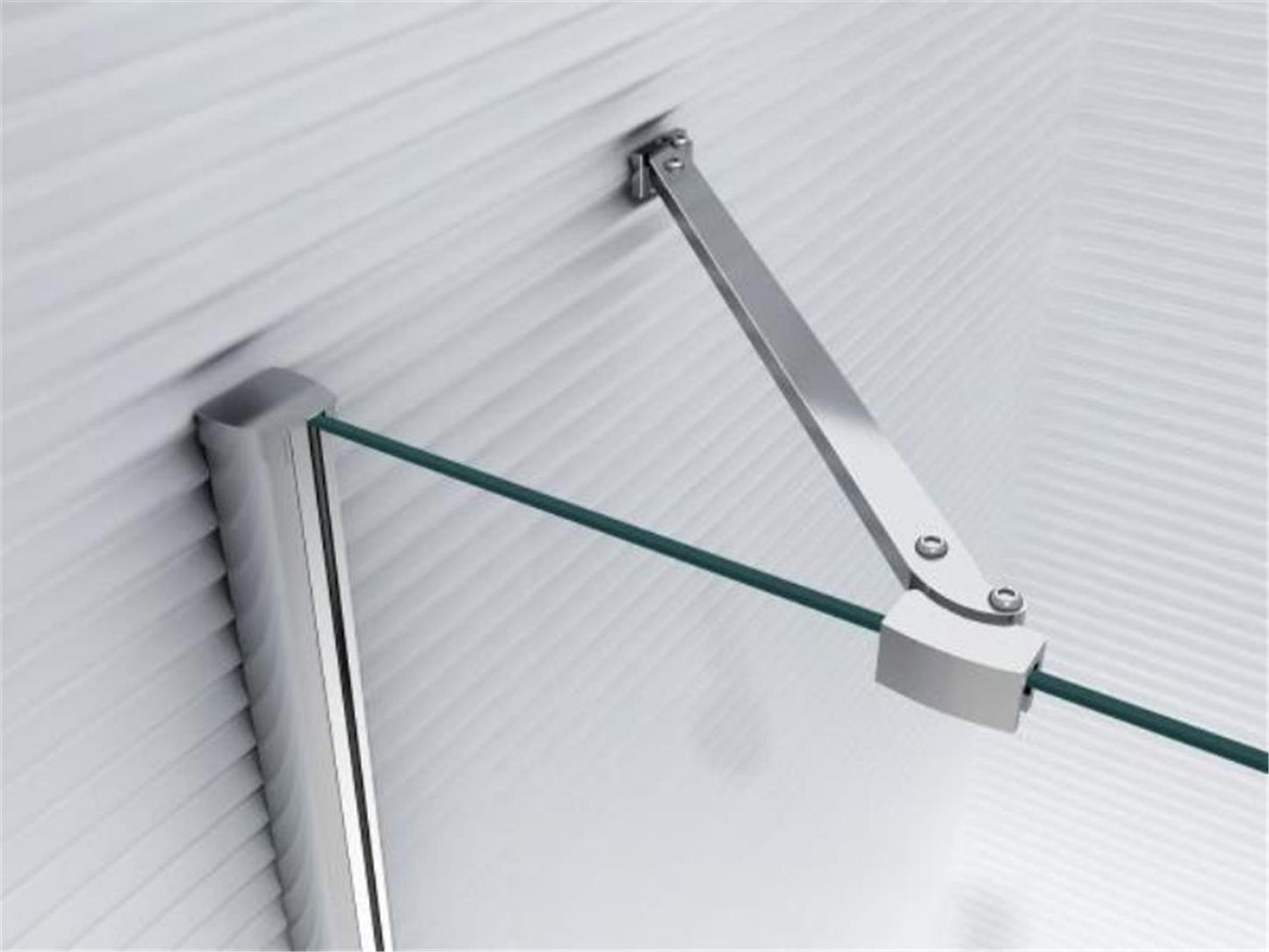 GlasHomeCenter - U-shaped shower cubicle "Asuka" (100x80x195cm) - 8mm - corner shower cubicle - shower partition - without shower tray