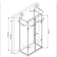 GlasHomeCenter - U-Duschkabine "Asuka" (120x80x195cm) - 8mm - Eckduschkabine - Duschabtrennung - ohne Duschtasse