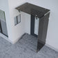 Seitenteil Wind- und Regenschutz für Vordach Grauglas 200 x 80 cm 9,54mm VSG