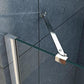 GlasHomeCenter - zilverkleurige stabilisatorstang - hoekverbinding 45° - voor Duchwand & douchecabine - voor glasdikte tot 10mm - wand- & glasmontage